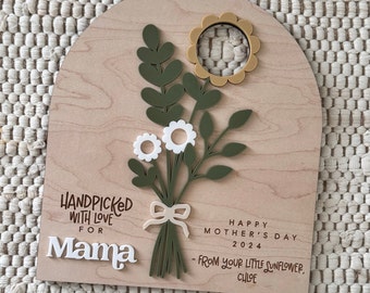 Handpicked with Love Photo Sign | Mother's Day | Gifts for Mom | Flower Bouquet Sign