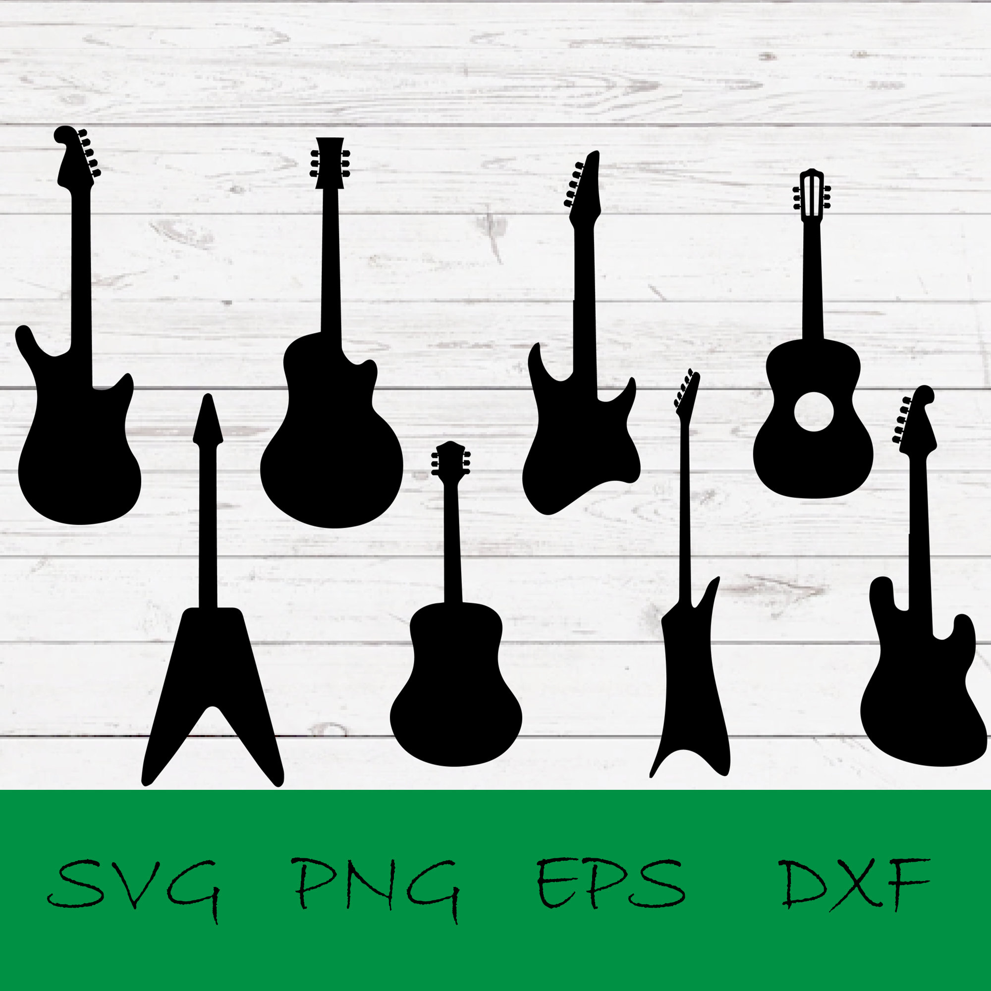 Guitars SVG Guitars PNG Guitars Dxf Guitars SVG for Cricut Etsy