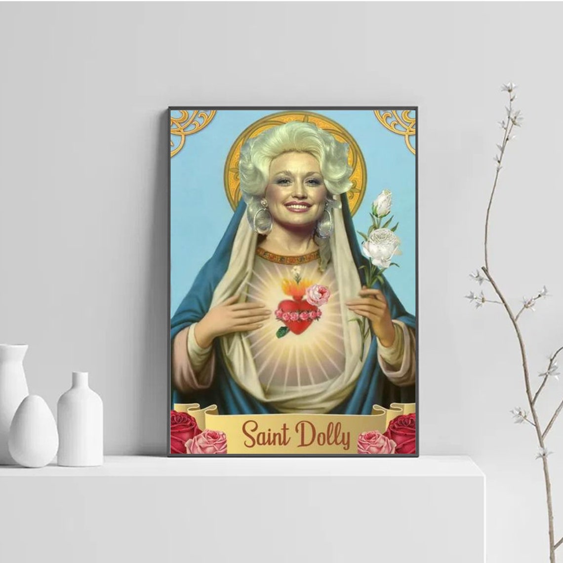Poster Saint Dolly Parton Dolly Parton Wall Art Etsy