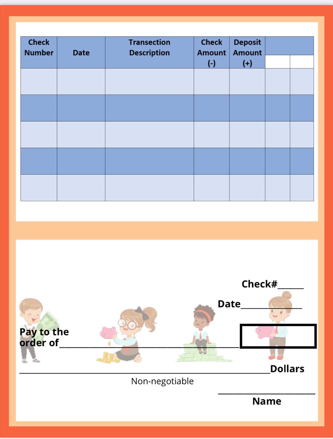Checks & Deposit Slips for Preschool Dramatic Play Etsy