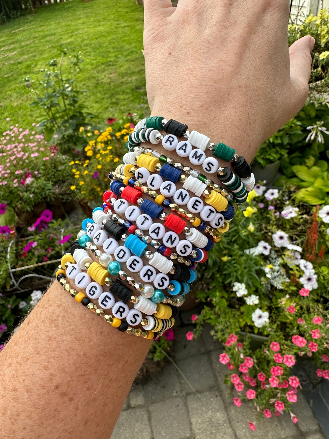 Customized School Spirit Bracelets Etsy