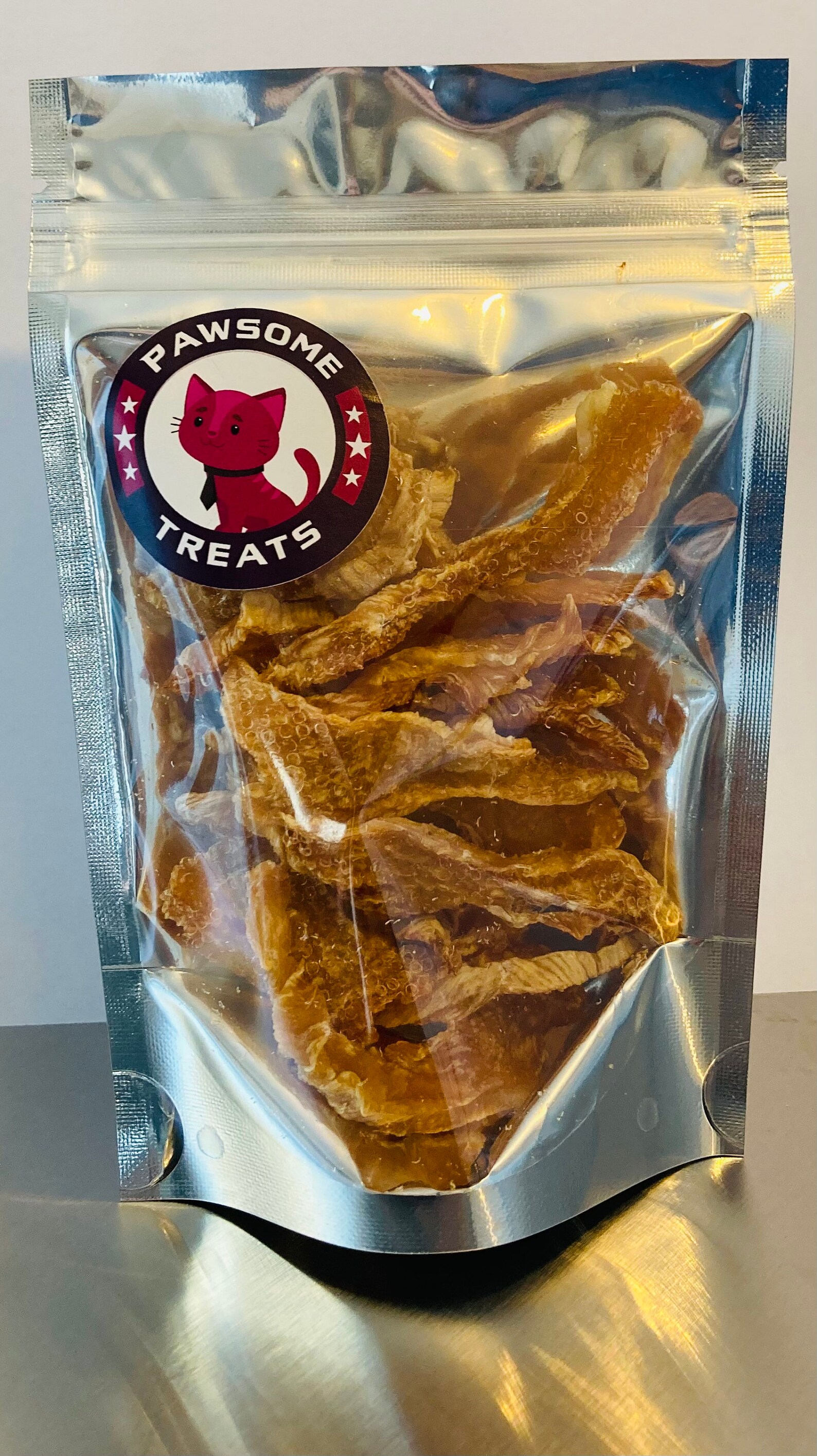 Dehydrated Chicken cat jerky strip treats. Etsy