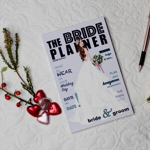 The Bride Planner, Wedding Planner, Wedding Journal, Planner, Journal Midnight Steel