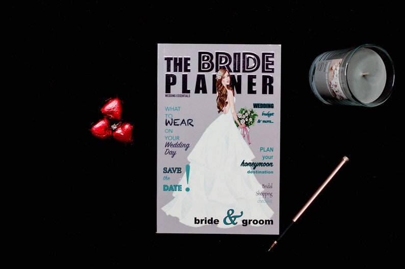 The Bride Planner, Wedding Planner, Wedding Journal, Planner, Journal Aubergine