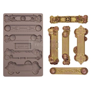 Steampunk Plates Decor Mould by Redesign with Prima - Silicone Mold for Furniture