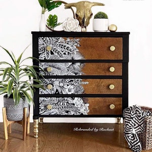 Abstract Jungle Furniture Transfer - Rub On Decor Transfer by Redesign with Prima - 24"x 35"