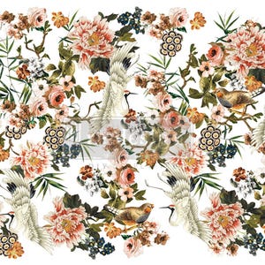 Elegance & Flowers Decor Transfer - Rub on Furniture Decal Transfer by Redesign with Prima