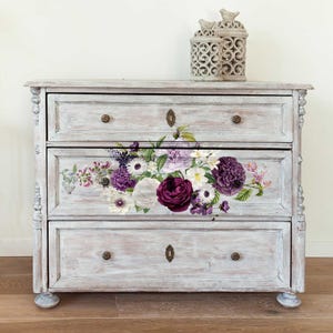 Majestic Blooms Furniture Transfer - Redesign with Prima Decor Transfer, 2 sheets, 12&quot;x12&quot;