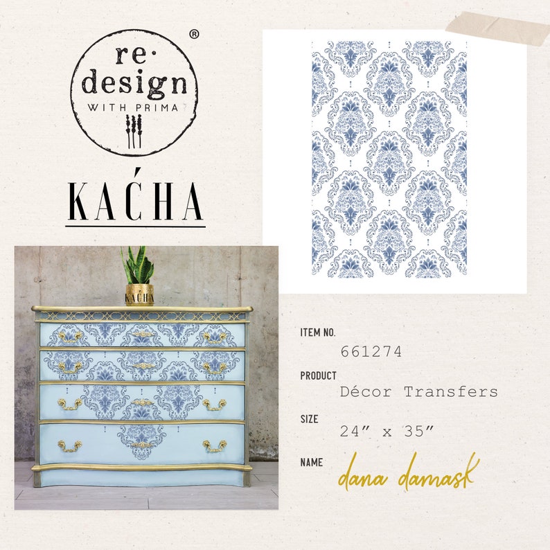 Dana Damask Kacha Design Furniture Decor Transfer Same Etsy