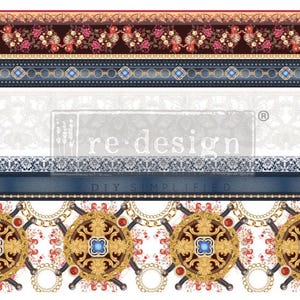 May include: A digital paper pack with four different patterns. The patterns feature a variety of colors and designs, including floral, geometric, and chain link patterns. The text "re-design DIY SIMPLIFIED" is visible in the center of the image.