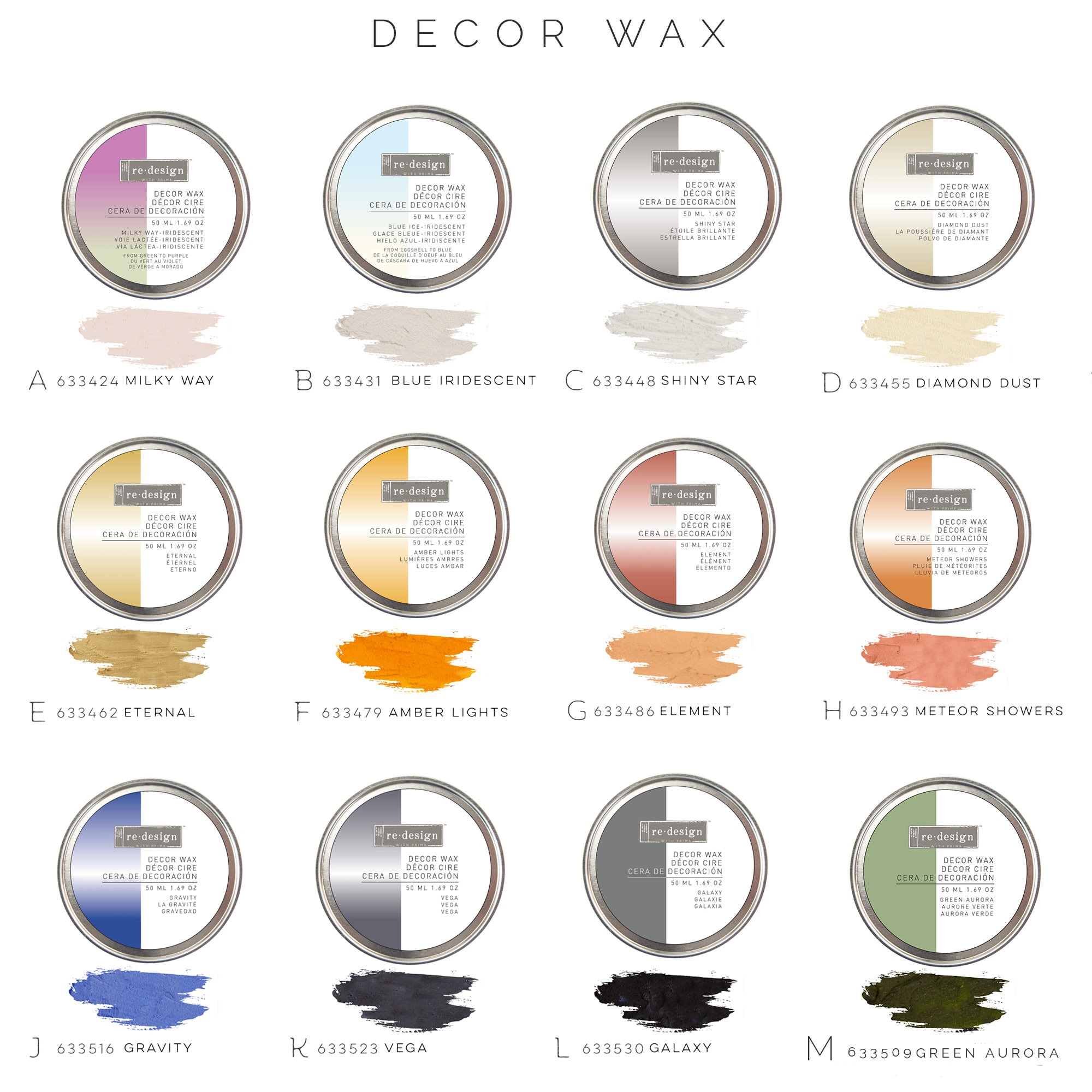 Amber Lights (yellow Gold) Decor Wax by Redesign With Prima