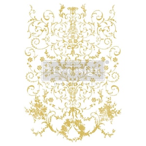 Gold Foil Kacha - Manor Swirls - Furniture Transfer - Redesign with Prima - Size 18&quot;x24&quot;