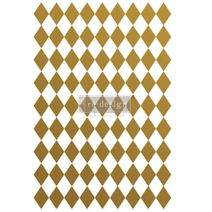 Gold Harlequin - Furniture Decor Transfer, Redesign With Prima