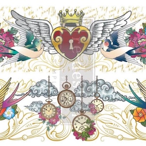 Hey Sailor Transfer - CeCe - Rub On Decor Transfer by Redesign With Prima - 24"x35"