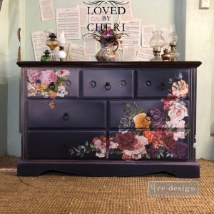 Beautiful Things Furniture Transfer - Redesign with Prima Decor Transfer - Floral Decal