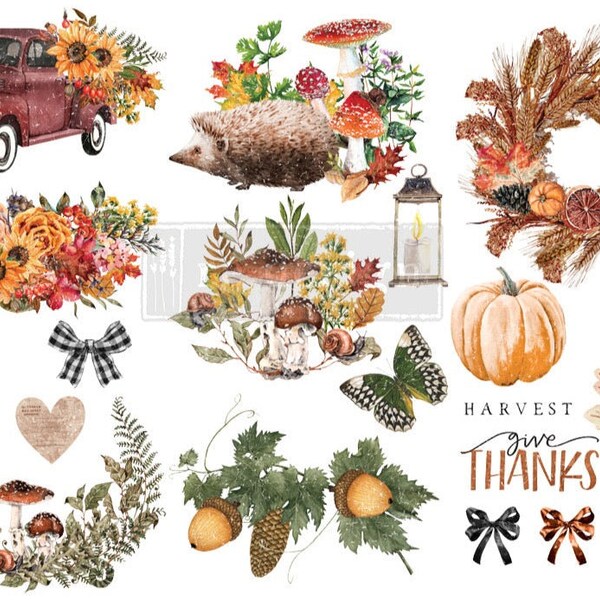 Autumn Essentials - Mini Furniture Transfer Decal by Redesign with Prima!