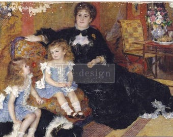 Family Moment - A1 Decoupage Paper 23.4"x33.1" Mulberry Rice Paper, Redesign with Prima