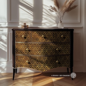 Geo Diamond Transfer - Rub On Decal Transfer by Redesign with Prima Decor Transfer