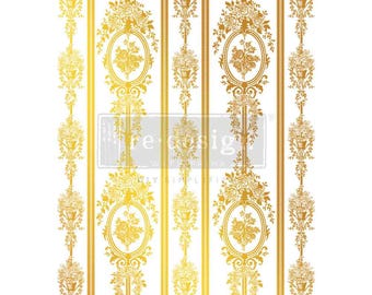 Chateau Filigree Kacha Gold Foil Transfer - Furniture Decor Transfer by Redesign with Prima
