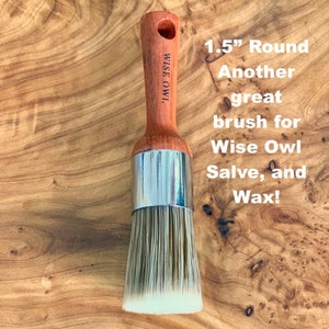 1.5&quot; Round Wise Owl Premium Paint / Wax / Salve Brushes