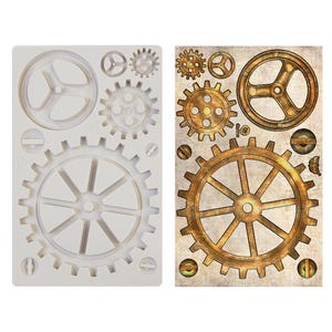 Large Gears Silicone Mould - Finnabair by ReDesign With Prima Decor Mould