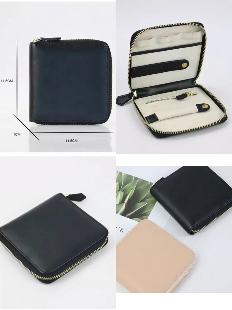 Genuine Leather Jewelry Case Portable Travel Jewelry Case Etsy