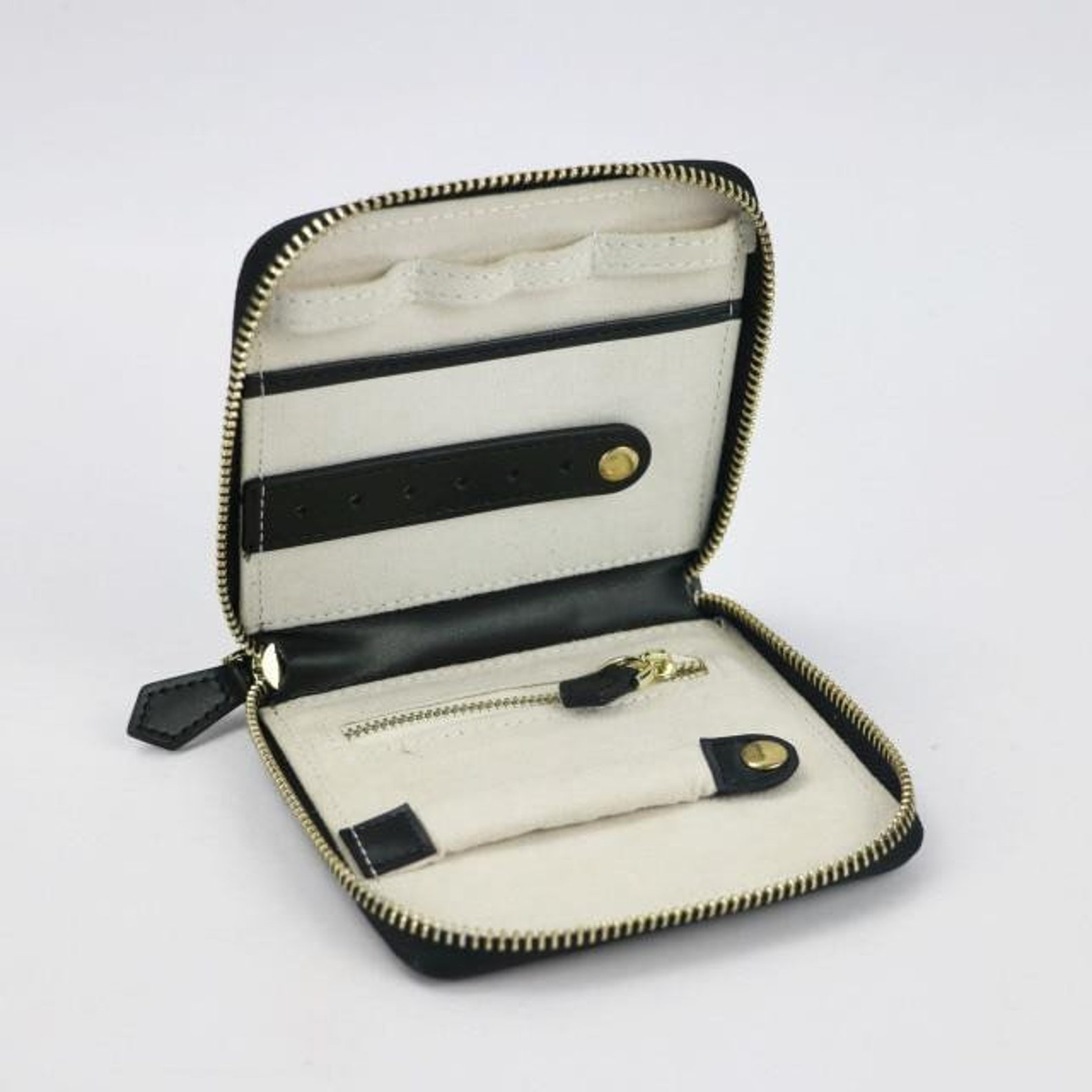 Genuine Leather Jewelry Case Portable Travel Jewelry Case Etsy