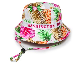 Washington DC Floral Bucket Hat one size fits the most (pink)