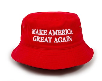Make America Great Again Unisex Bucket Hat one size fits the most red