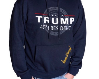 Trump 45th President Embroidered Unisex Hoodie