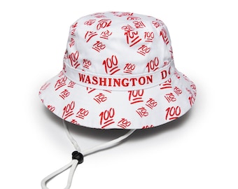 Washington DC 100 Bucket Hat one size fits the most (white)