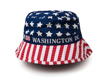 Washington DC American Flag Bucket Hat one size fits the most