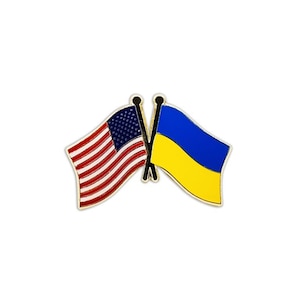 USA/Ukraine Friendship Flag Collectable Lapel Pin