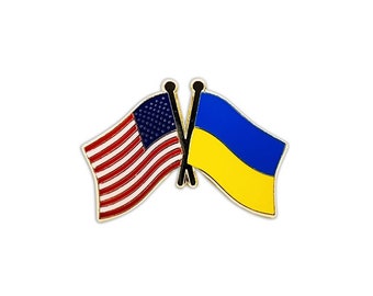 USA/Ukraine Friendship Flag Collectable Lapel Pin