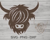 Highland Cow Svg Laser Cut Cow Head Farmhouse Sign Cut File For Cut Machines And Cricut