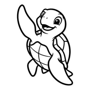 Lekfull sköldpadda pose svg png: Klippklar digital design för Cricut silhuett