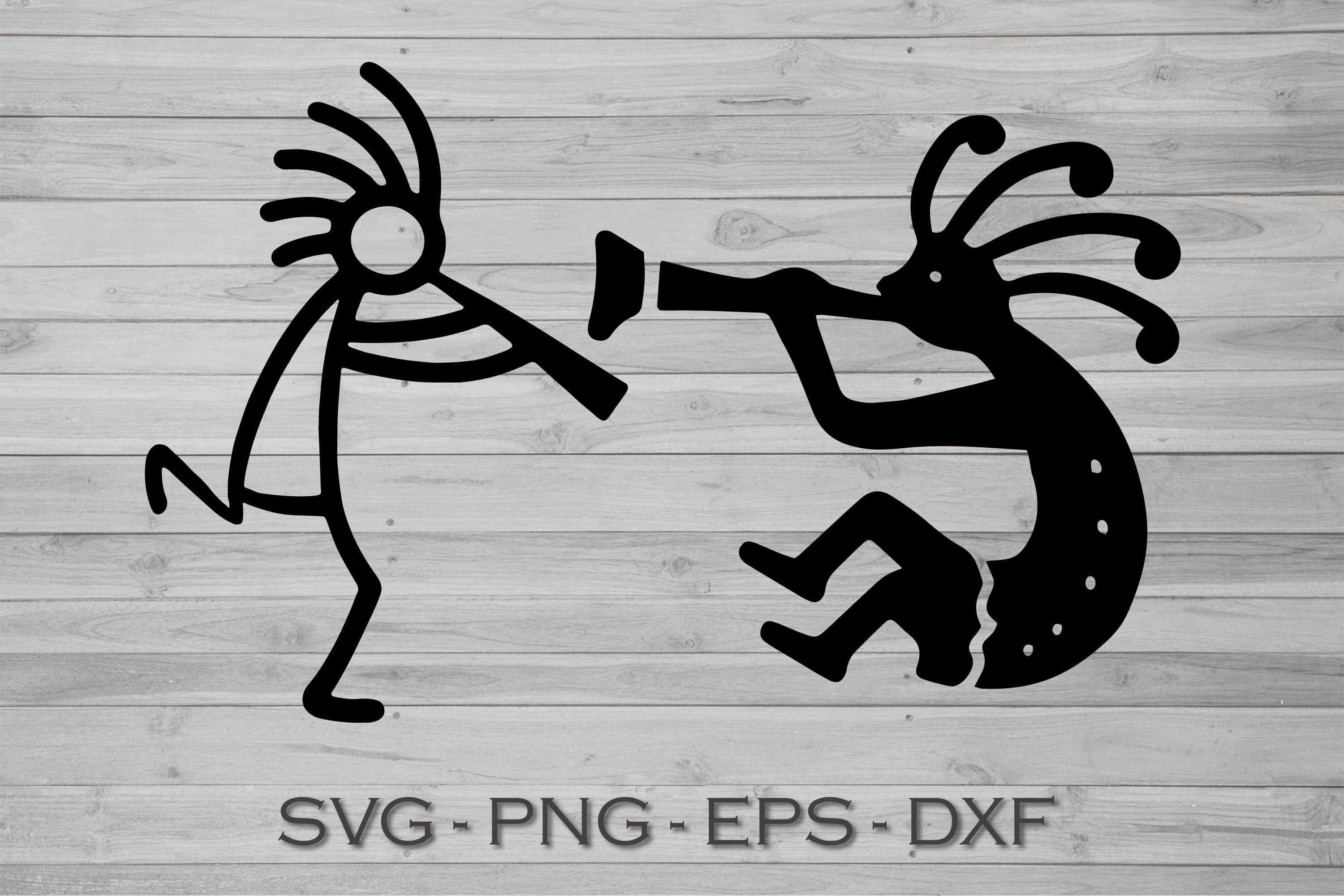 Archivo svg de Kokopelli para tablas de cortar camisetas latas Etsy