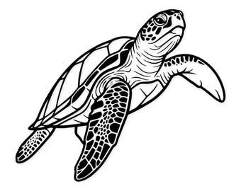 Turtle Swimming Up Svg Png: Cut Ready Digital Design For Cricut Silhouette