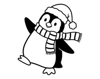 Festive Penguin Svg Png: Cute Cut File For Holiday Projects