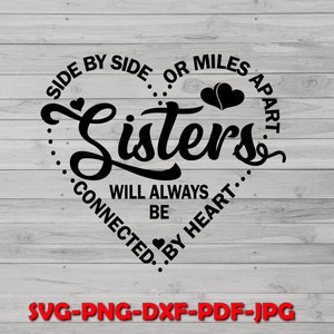 Chemise meilleur ami PNG, Bestie Svg, Chemise sœur Svg, Chemise amis Svg, Fichier coupé pour Cricut, Meilleures sœurs SVG, Côte à côte ou à des kilomètres de distance