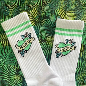 Green Riot Tofu Love socks