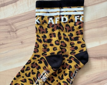 FCK AFD Leo Socken Strümpfe mit Leopard-Muster