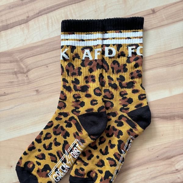 FCK AFD Leo Socken Strümpfe mit Leopard-Muster