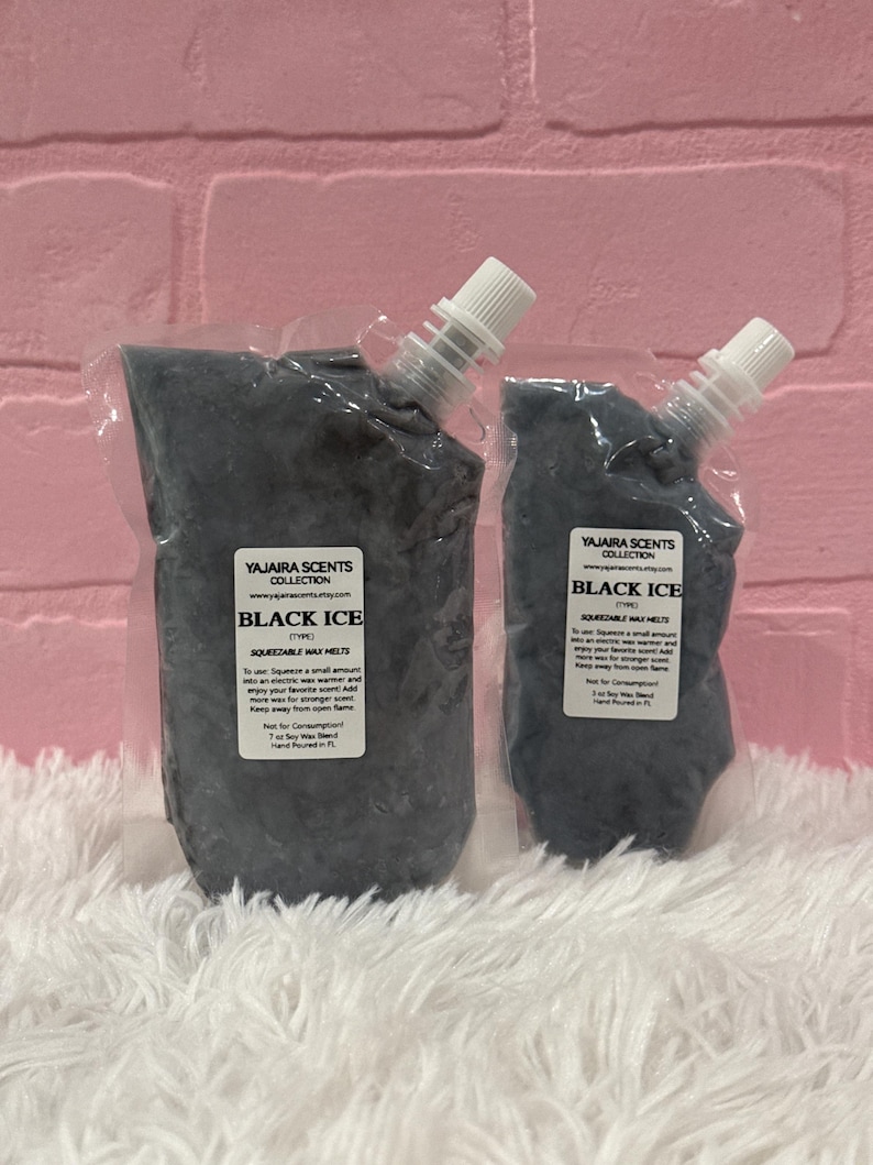 Black Ice 3oz, 6.5oz Squeezable Wax Melt | Soy Wax Melts image 1