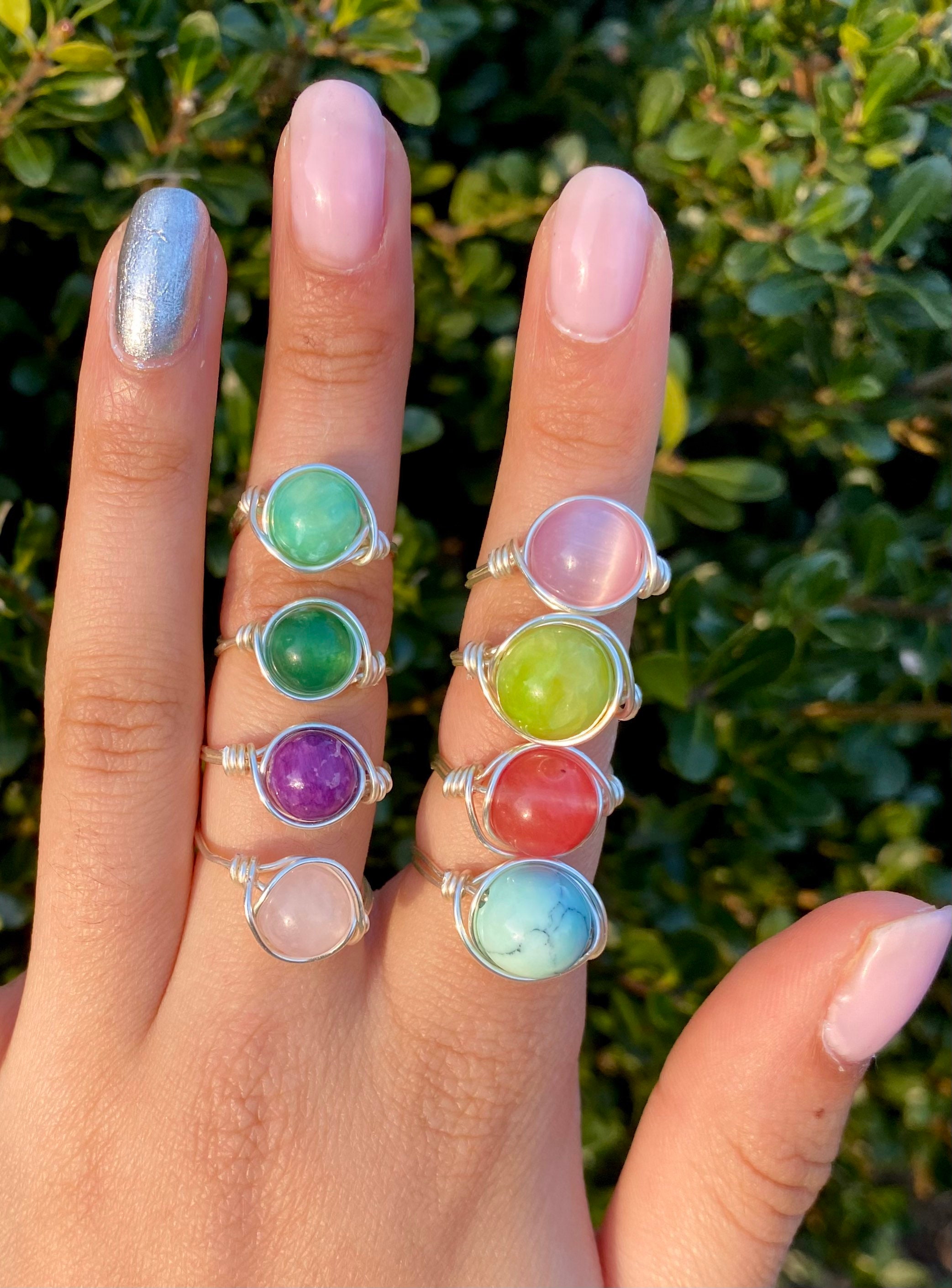 Handmade Wire Wrapped Rings Gemstone Gold Ring Wire Wire Wrapped