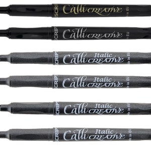 Manuscript Calligraphy Pens - Metallic Callicreative Italic Markers Med nib