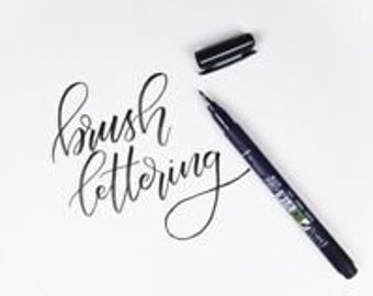 Tombow Brush Pen - Fudenosuke - Hard Tip.  Hand lettering, calligraphy, writing, Brush, art brush, brush pen,