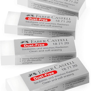 Faber-Castell Stofvrije Gum - Wit - Pak van 4