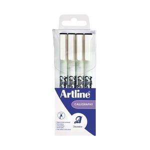 Artline Calligraphy Marker Pen Black EK240 - Pack of 4
