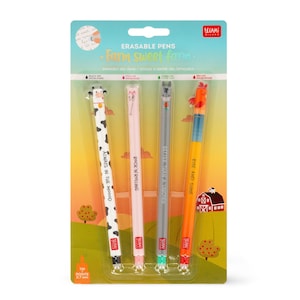 Legami Farm Sweet Farm - Set di penne cancellabili